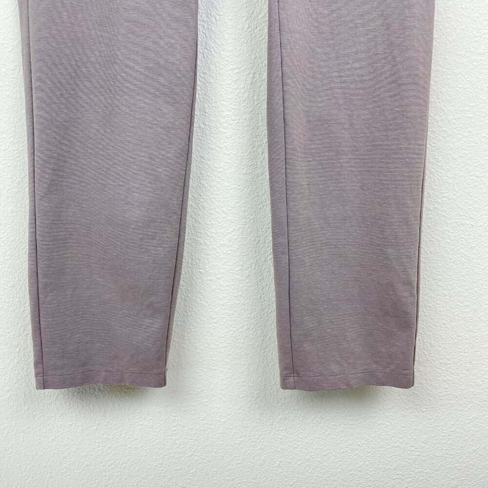 Eileen Fisher Women's Medium Cotton Blend Ponte Slim Pant Slim Fit Ankle Taupe - Picture 3 of 12